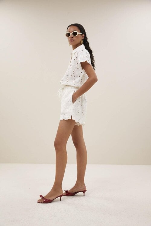 By Bar Off White Isa Flower Shorts