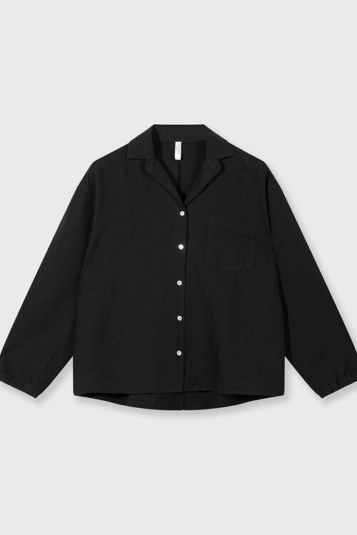 10Days Black linen shirt