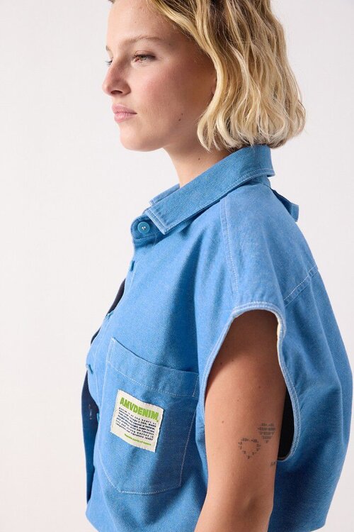 American Vintage Blauw Blouse
