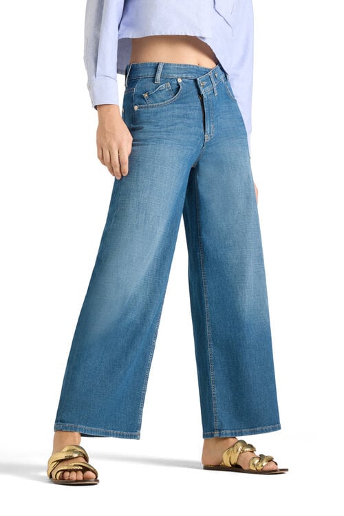 Cambio Indigo Baggy Wide leg Jeans