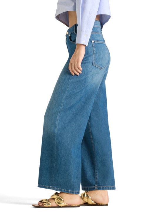 Cambio Indigo Baggy Wide leg Jeans
