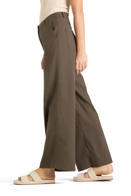 Cambio Bruine Adrienne Linnen Broek