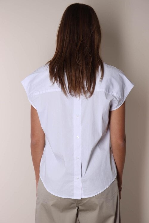 Co'couture White Elara Slit back Shirt
