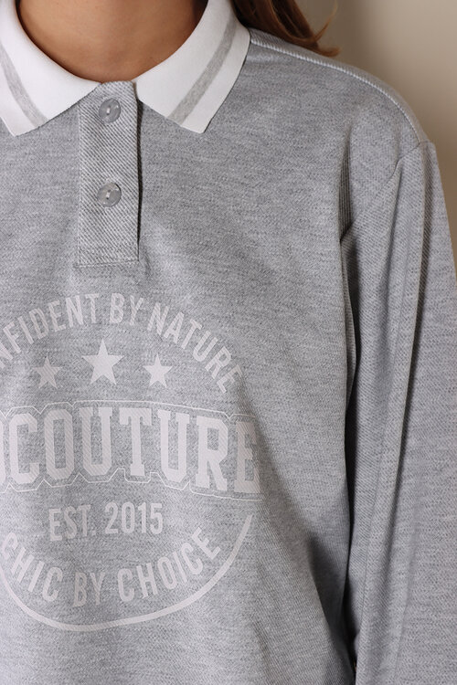 Co'couture Grijs Dengi Polo Sweat