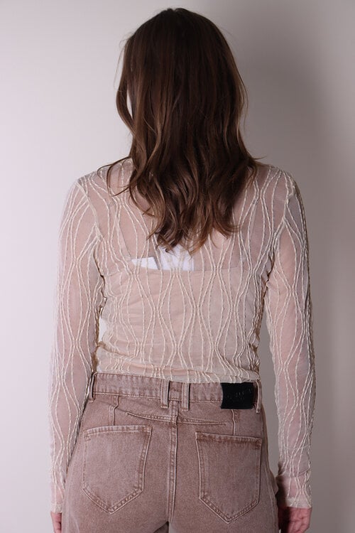Co'couture Sand Marcy Mesh Blouse