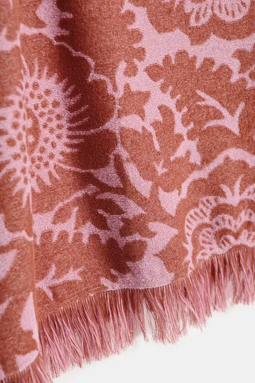 Essentiel Antwerp Roze en bruine top met franjes