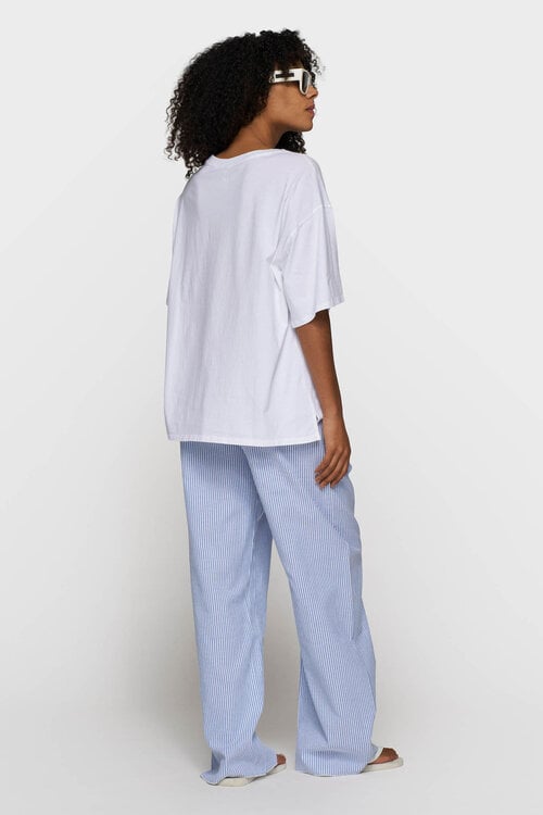 10Days cotton pants stripes blauw
