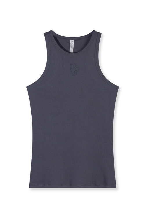 10Days tank top rib staal blauw