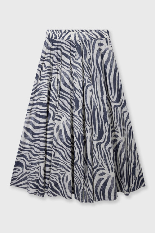 10Days wide skirt zebra voile