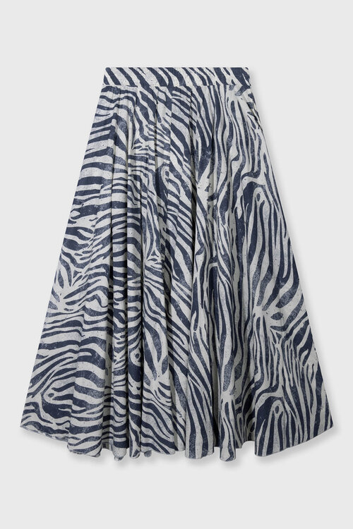 10Days wide skirt zebra voile