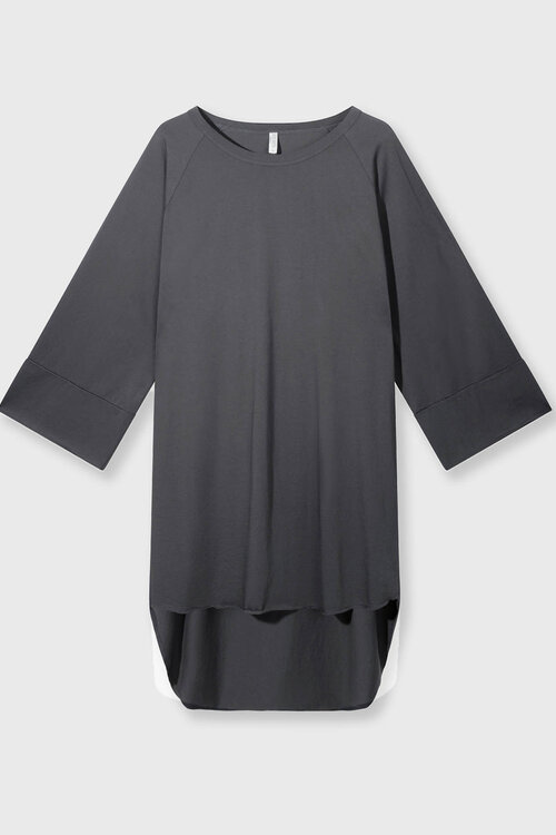 10Days jersey logo dress staalblauw