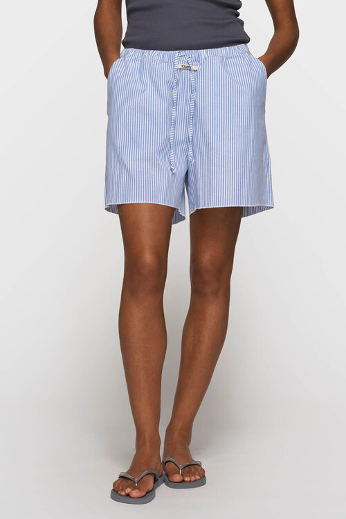 10Days cotton shorts stripes blauw