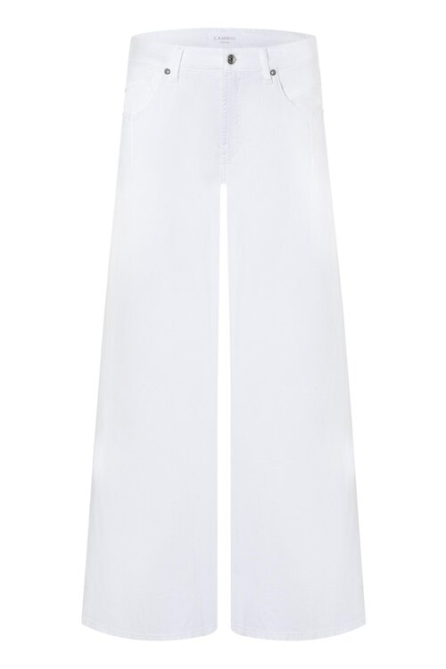 Cambio Witte Palazzo Linnen tencel Jeans