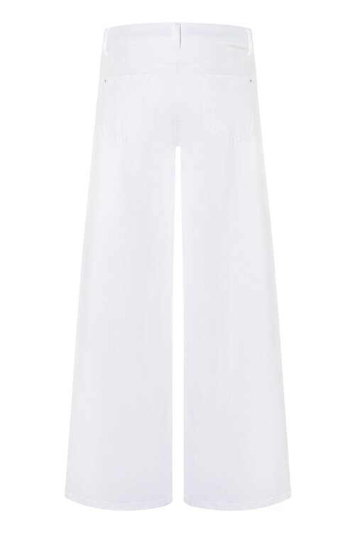 Cambio Witte Palazzo Linnen tencel Jeans