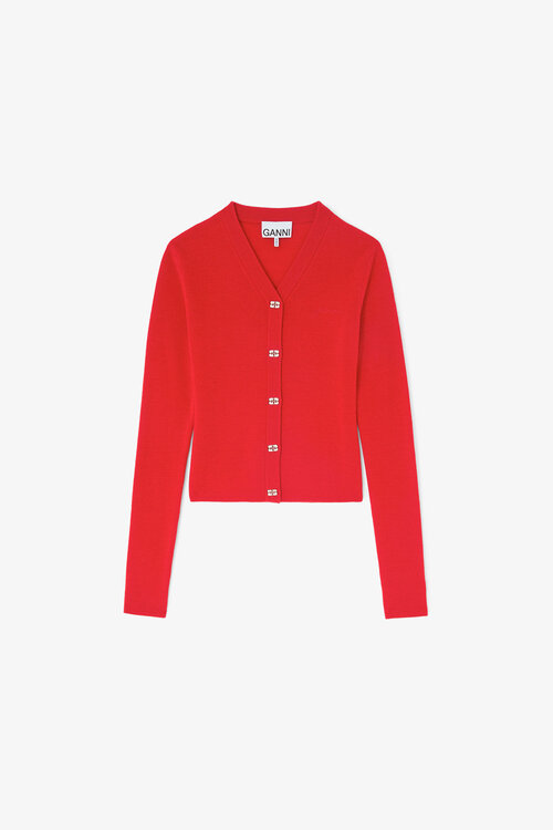 Ganni Rood Cardigan
