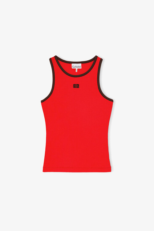 Ganni Rood Tank Top
