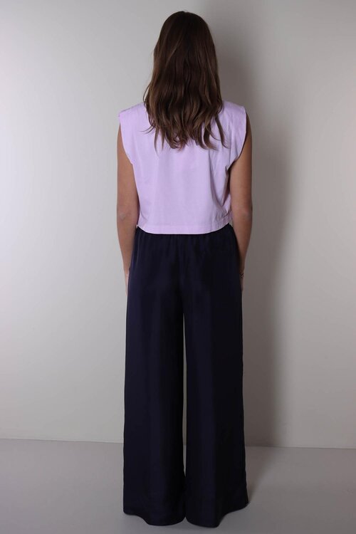 Forte_Forte Donkerblauwe Pantalon