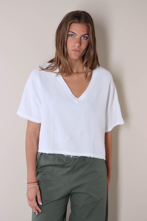 Sea Me Happy White Blouse