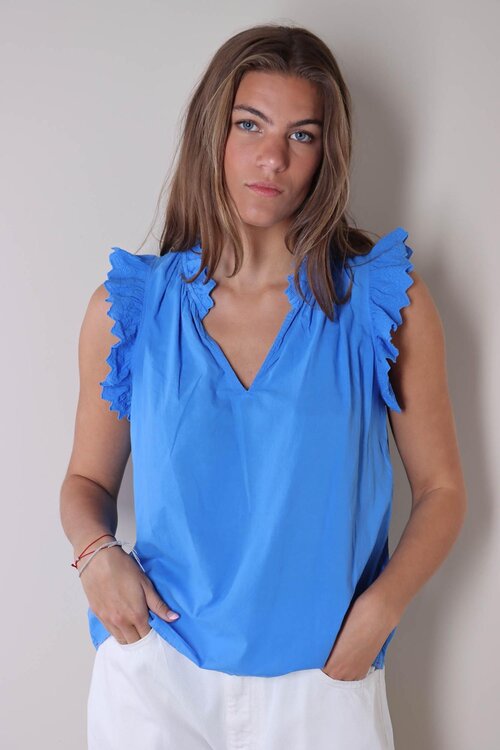 Xirena Blauw Blouse