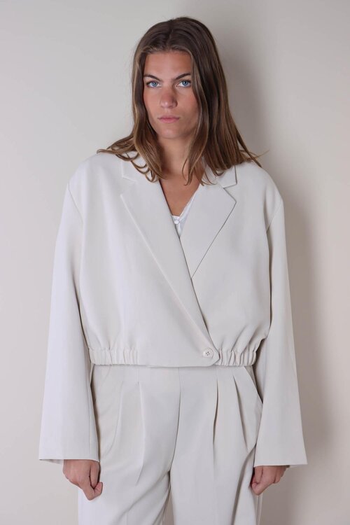 Co'couture Sand Acile Cropped Blazer