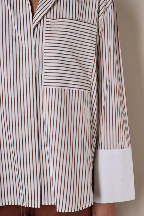 Co'couture Brown/White Avara Shirt