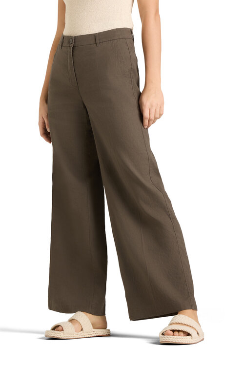 Cambio Bruine Adrienne Linnen Broek