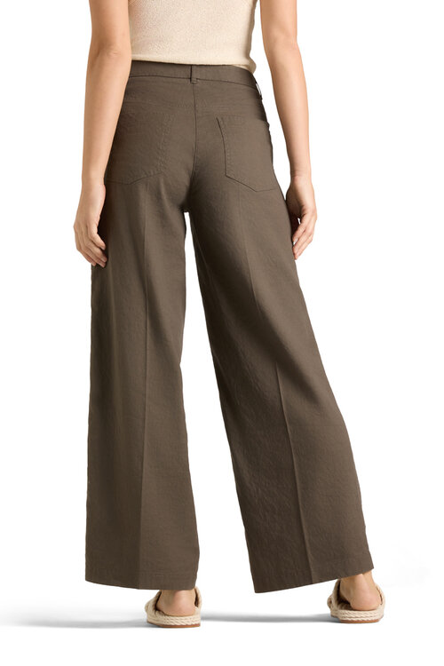 Cambio Bruine Adrienne Linnen Broek