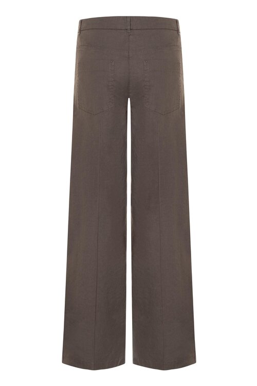 Cambio Bruine Adrienne Linnen Broek