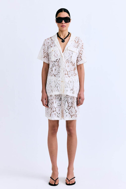 Love Stories Off White Kanten Blouse