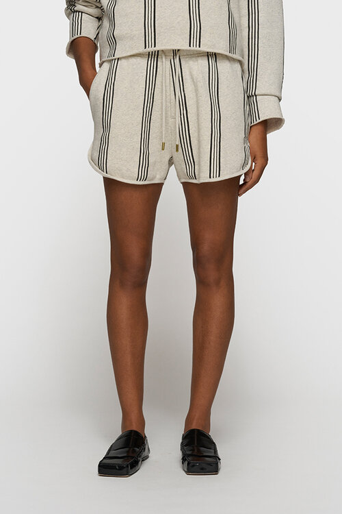 10Days Soft White Melee easy shorts stripes
