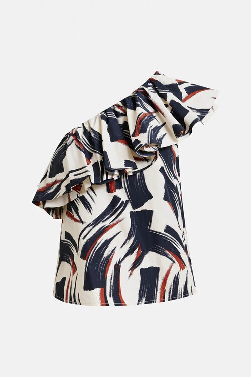 Essentiel Antwerp Wit / zwarte Blouse