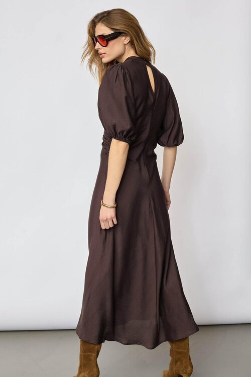 Co'couture Bruine Hera Puff Jurk