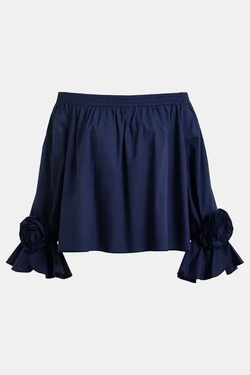 Essentiel Antwerp Marineblauwe strapless top