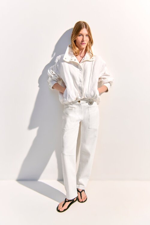 Cambio Off White Ocean Jeans