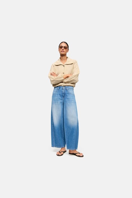 Cambio Blauwe Orla Wide Leg Jeans