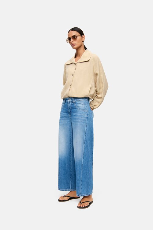 Cambio Blauwe Orla Wide Leg Jeans
