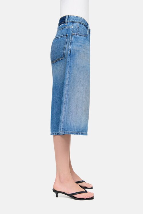 Cambio Blauwe Palazzo Jeans Short