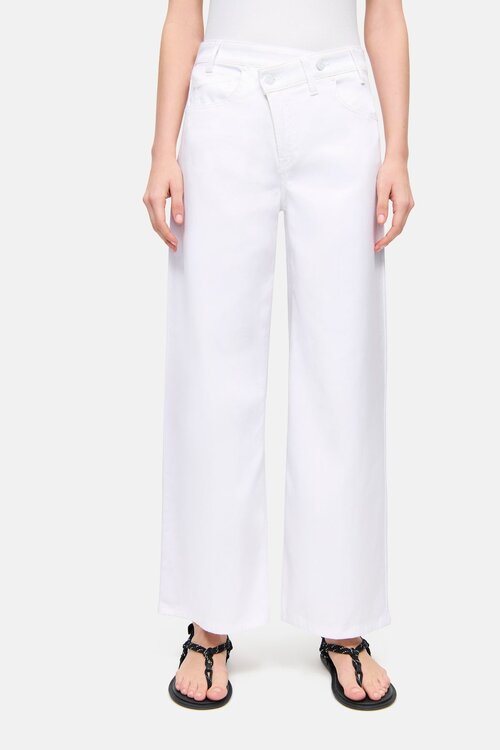 Cambio Witte Baggy Asymetrisch Jeans