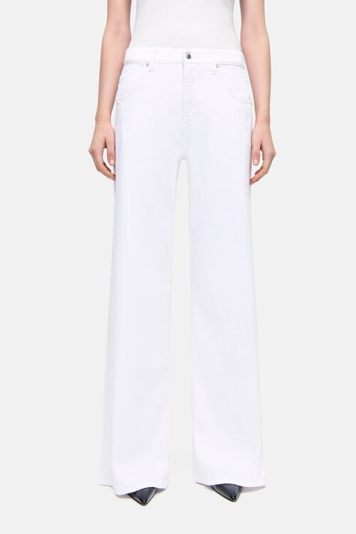 Cambio Witte Palazzo Linnen tencel Jeans