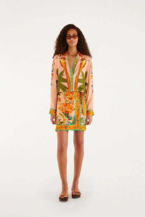 Farm Rio Diverse kleuren Birds Mini rok