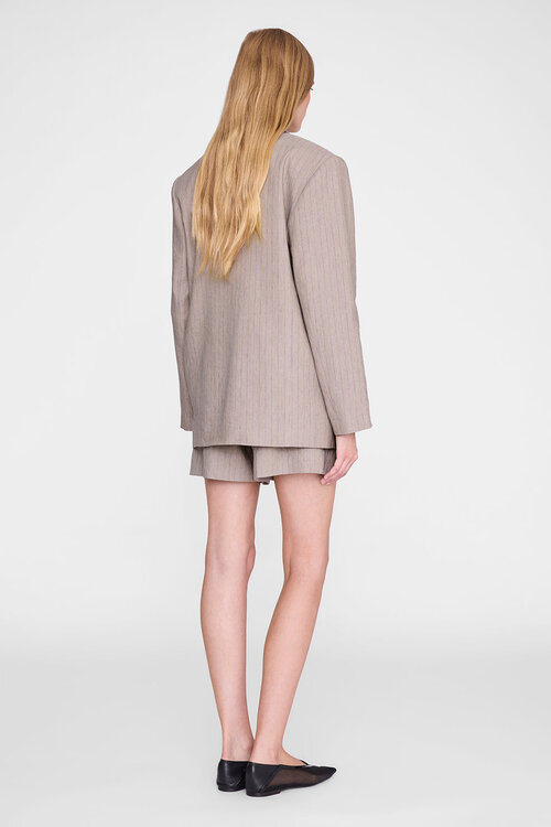 Anine Bing Quinn Blazer Taupe/Blue