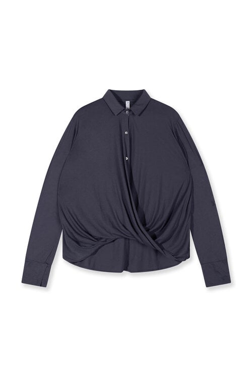 10Days wrap blouse steel blue