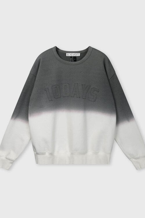 10Days statement sweater dip dye grey