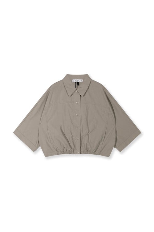 10Days wide crinkle jacket fog