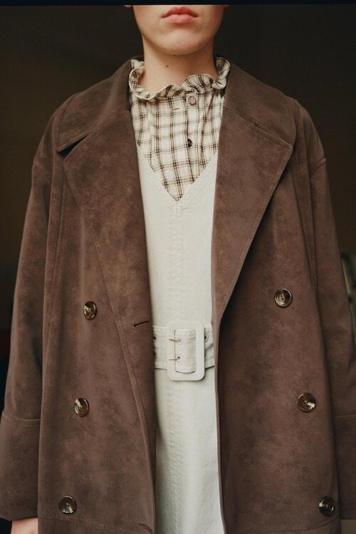 Baum Und Pferdgarten Trenchcoat Coffee Brown