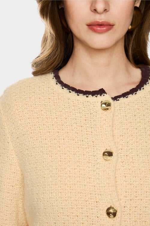 Marc Cain gebreid vest lamswit