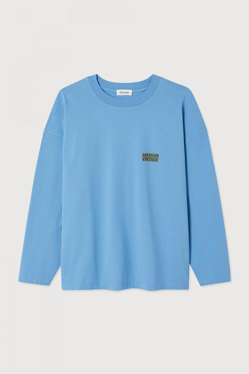 American Vintage Gixy T-shirt Blauw