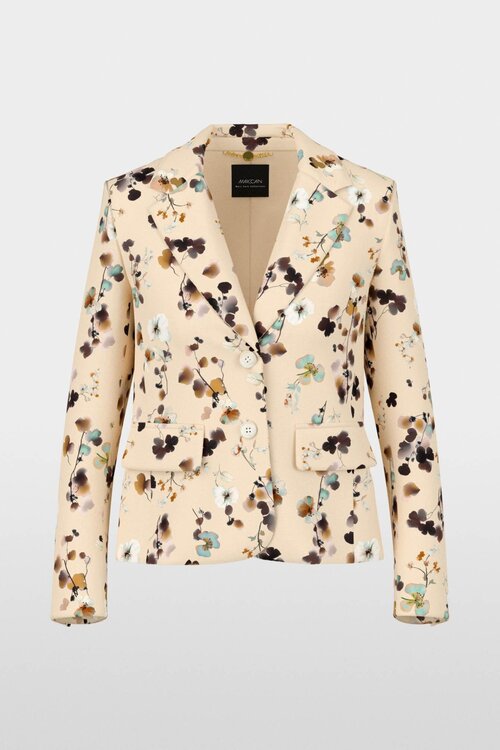 Marc Cain Off White Blazer met bloemenprint