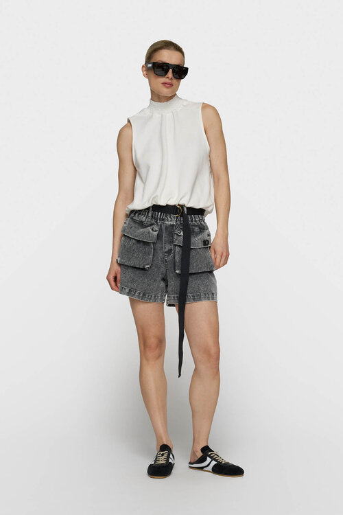 10Days utitlity short jog denim grijs