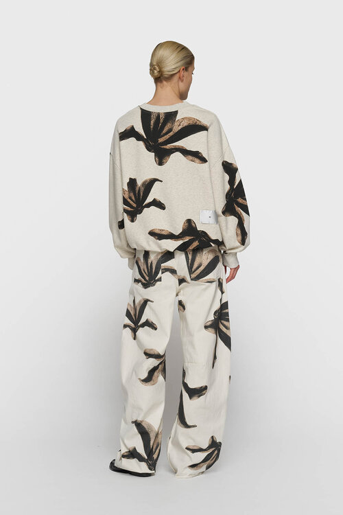 10Days western pants flower ecru